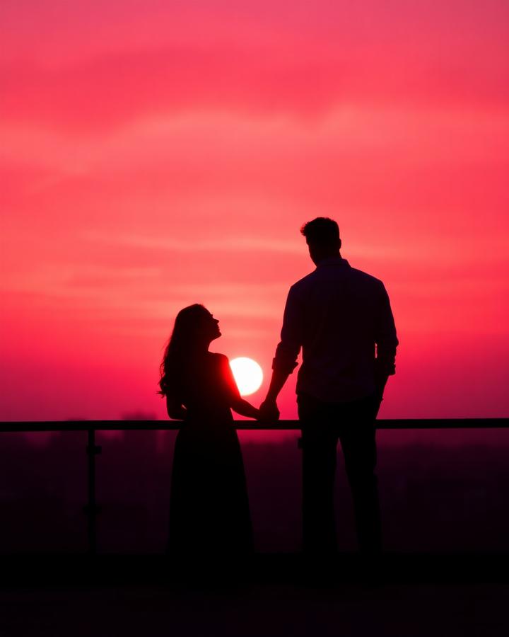 A couple sharing a moment